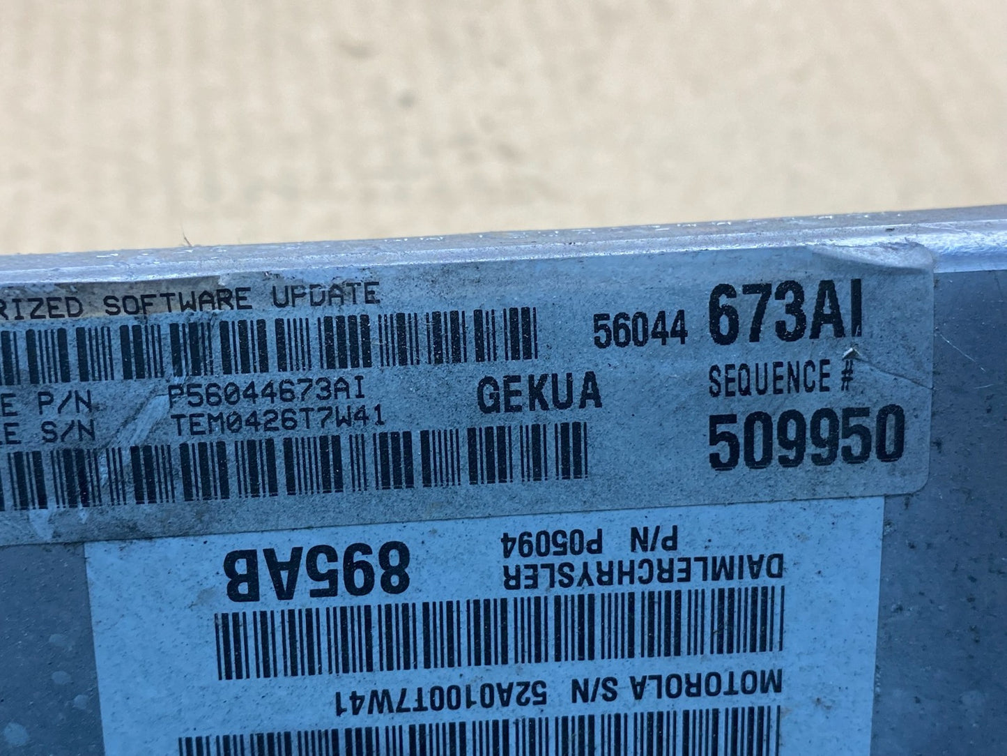 2006 Jeep Commander 3.7L Engine computer p56044673ai Ecm Ecu Pcm ag7017 DG2