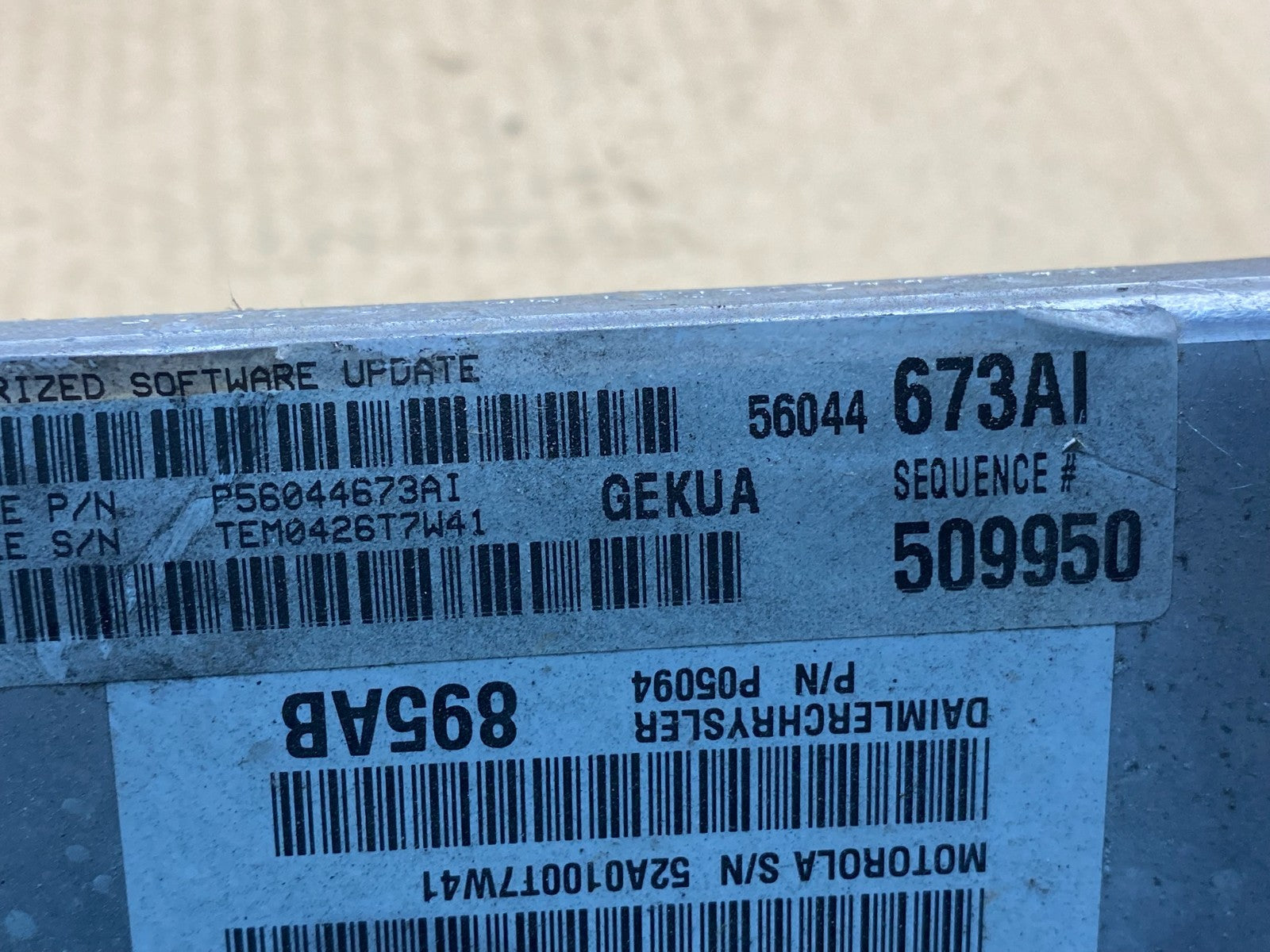 2006 Jeep Commander 3.7L Engine computer p56044673ai Ecm Ecu Pcm ag7017 DG2