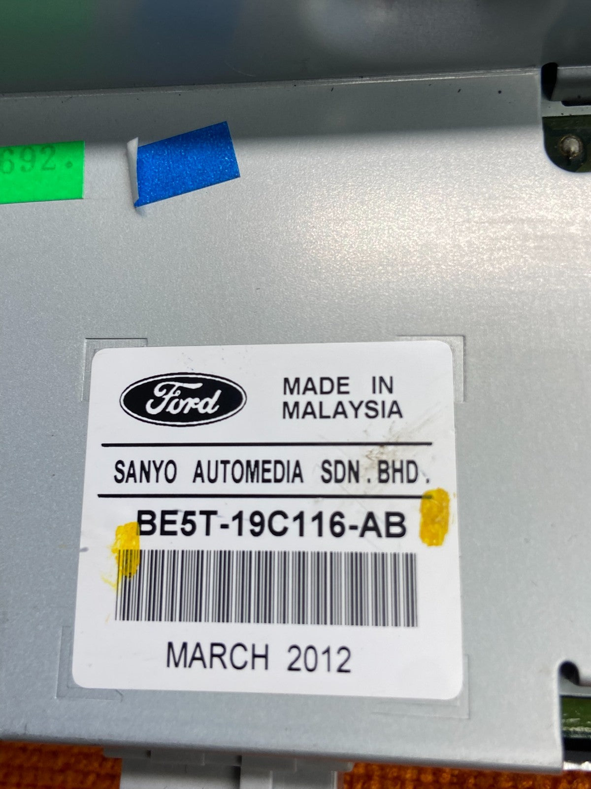2010 2012 Ford Fusion Dash Information Display Screen AE4272 DG4