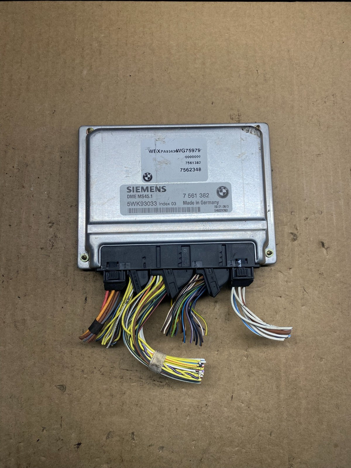 2003 2006 Bmw X3 ECU ECM Engine Control Module Computer 7561382 AG7086 DG0