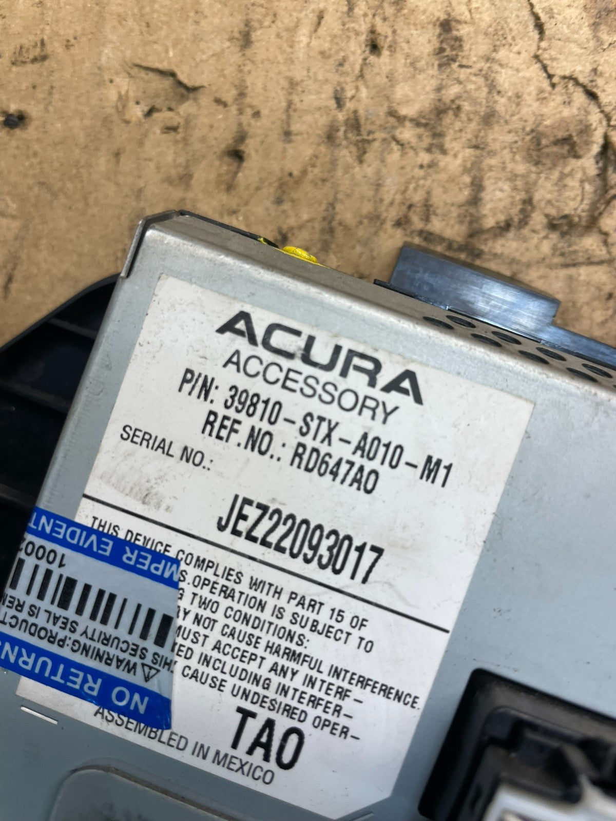2007-2009 Acura Mdx Radio Screen Display Navi Navigation Receiver OEM w6656 DG9