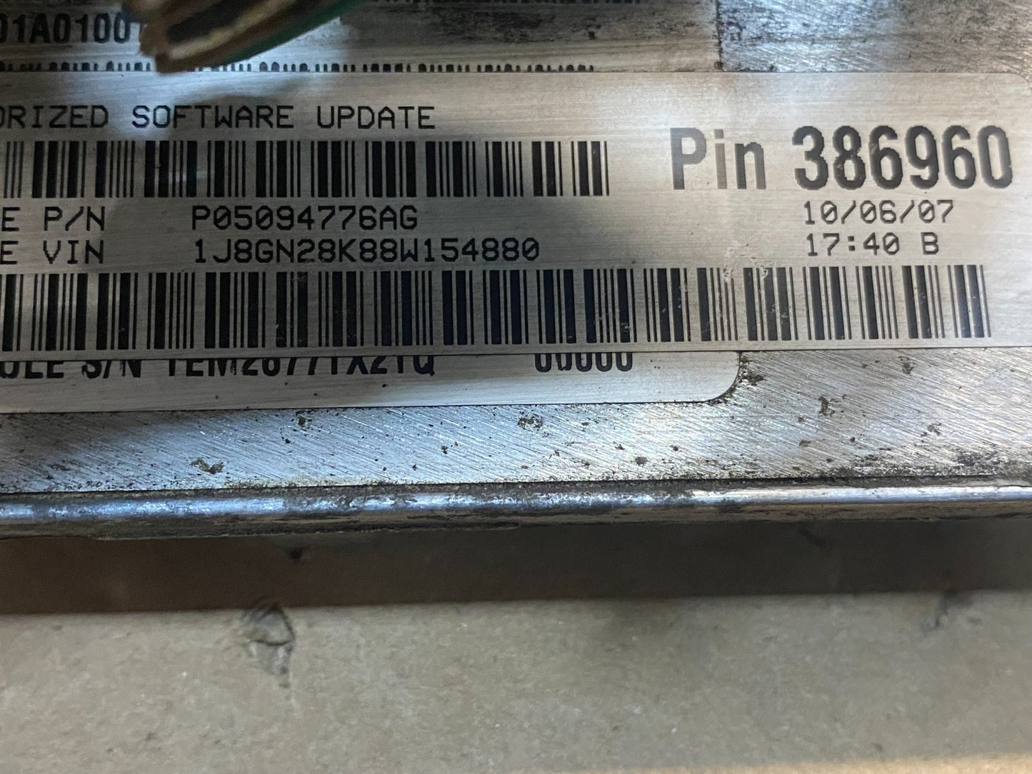 2008 Jeep Liberty Dodge Nitro 3.7L Engine Control Unit ECU ECM AE7436 DW2