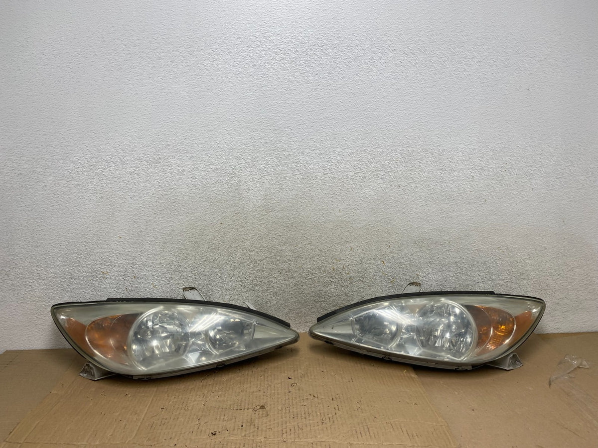 2002 2003 2004 Toyota Camry Left+Right Set Side Halogen Headlights AI1314 DW0