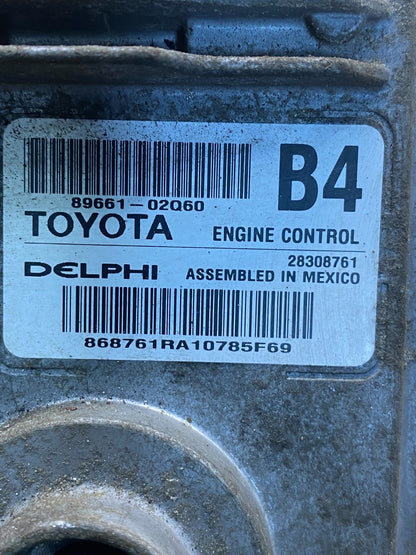 2011 to 2012 Toyota Corolla Engine Control Computer ECU PCM AE7427 DW2