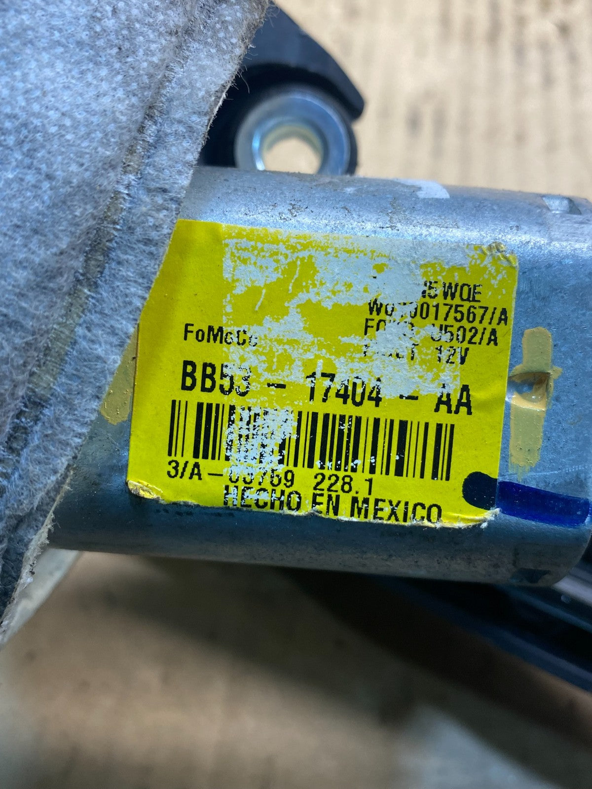 2011 to 2019 Ford Explorer Rear Windshield Wiper Motor OEM ab7392 DG6