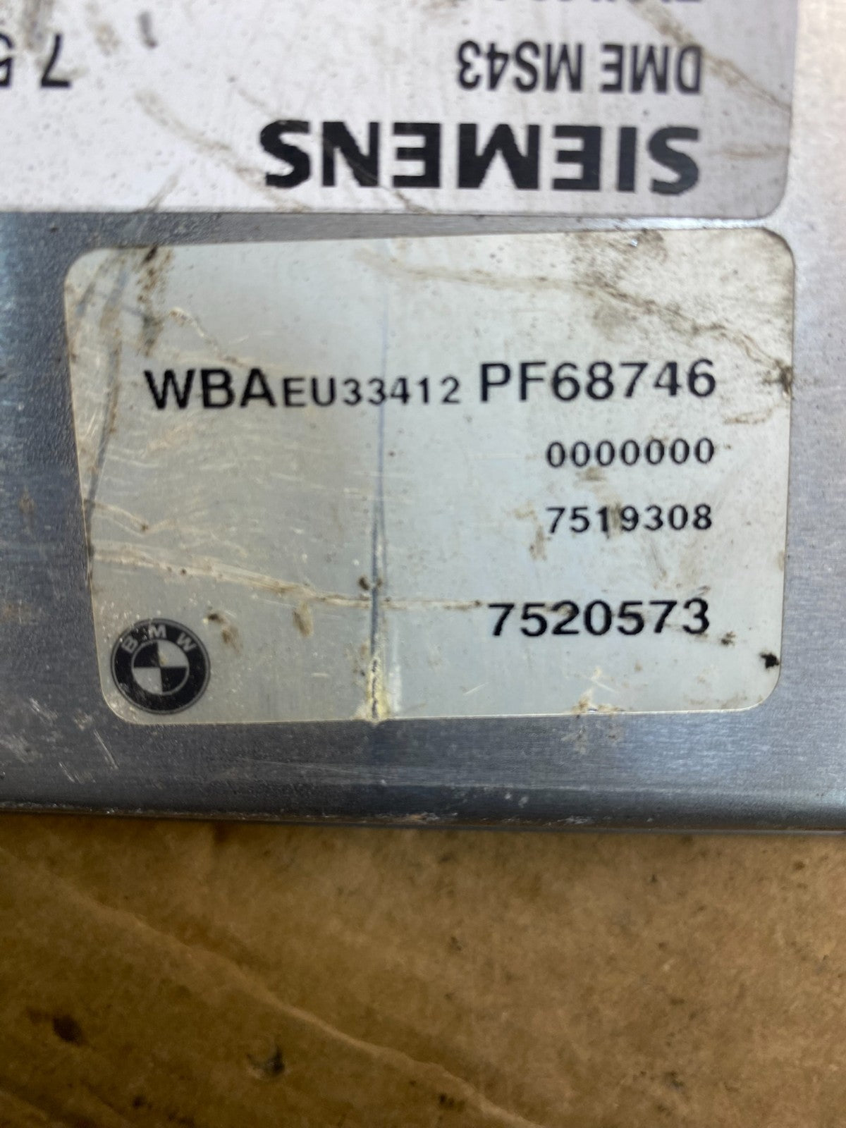 2001 - 2003 BMW 325i 525i ECU ECM Engine Control Module Computer AD9999 DG2