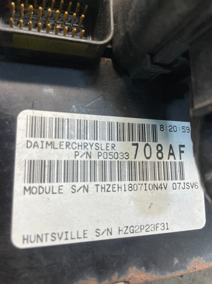 2007 to 2008 Chrysler Sebring  Engine Control Computer Unit ECU ECM S8234 DG3