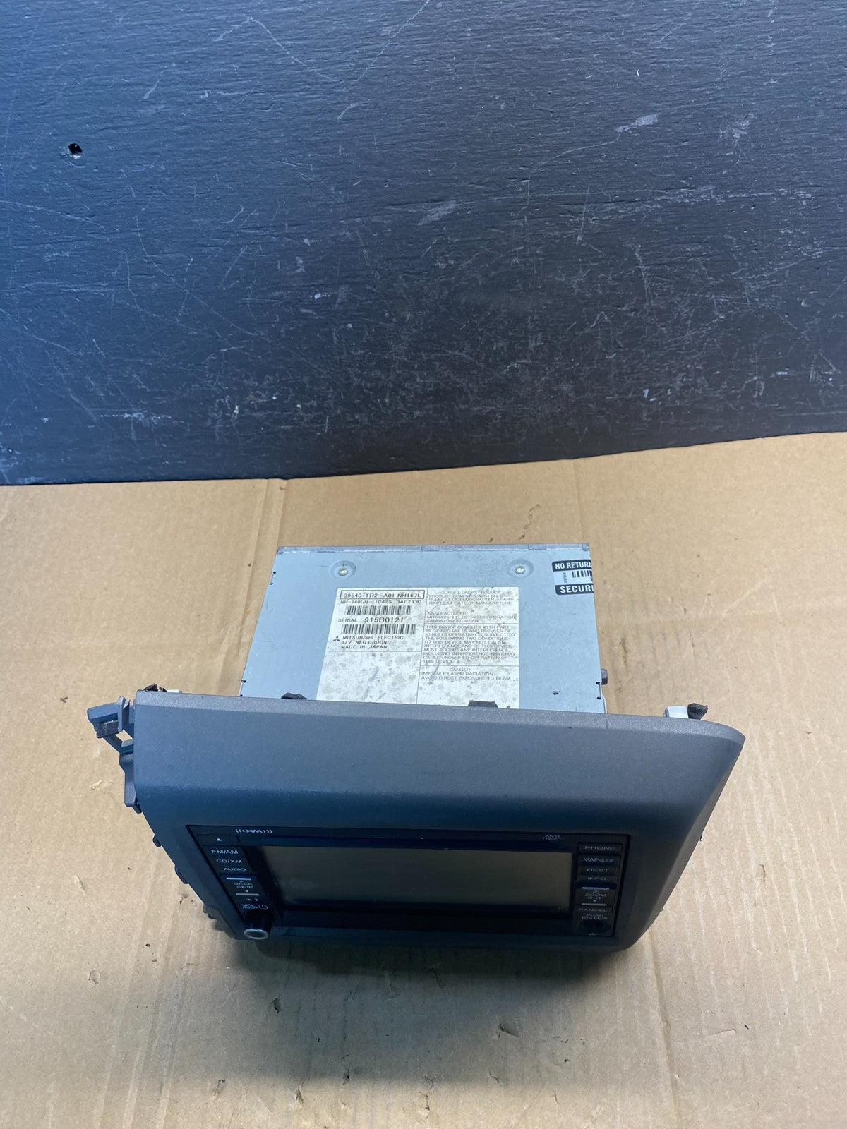 2012 Honda Civic Radio CD Player Screen Display AM/FM 39540-TR2-A01 AD1697 DG3