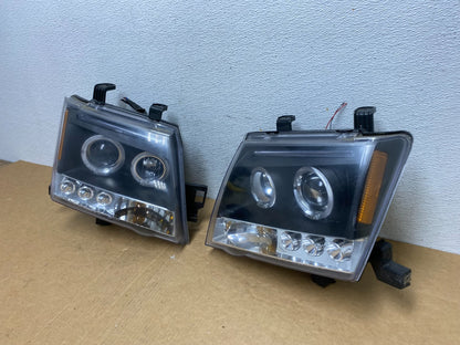 2005-2015 Nissan Xterra Driver Left+Right Set LED Black Headlights AD4480 DW1