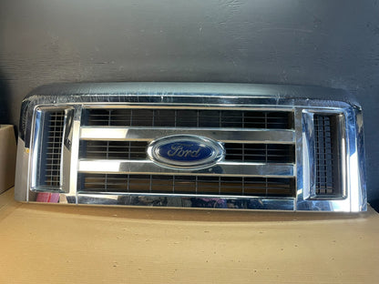 2008 to 2014 Ford Econoline E150 E250 Front Upper Chrome Grill Grille AE8659 DW0