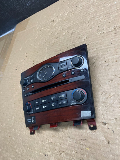 2007 to 2010 Infiniti G35 G37 Radio Player Climate Control Panel Bezel AG8438 DG2