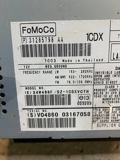 2008 to 2011 Volvo V70 CD Player Radio Head Unit ad9487 DG6