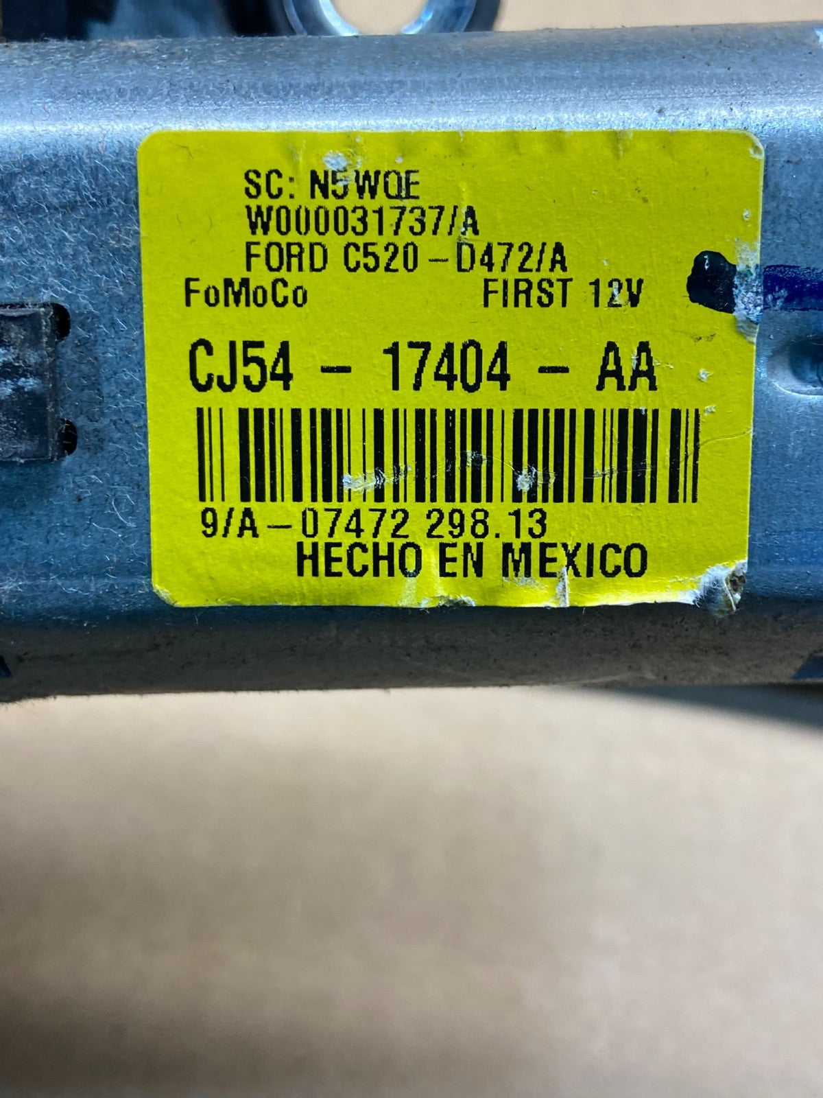 2013 to 2019 Ford Escape Rear Windshield Wiper Motor af9017 DG6
