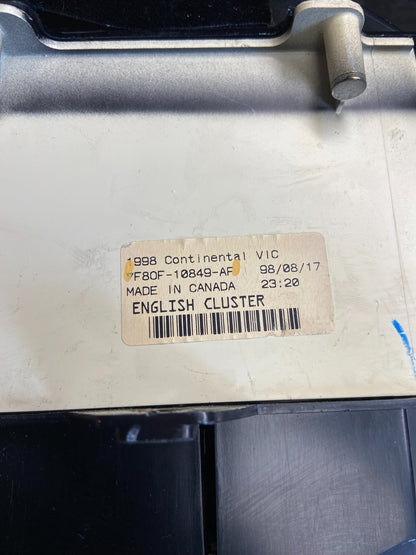 1998 2002 Lincoln Continental Speedometer Gauge Cluster AF1960 DG6