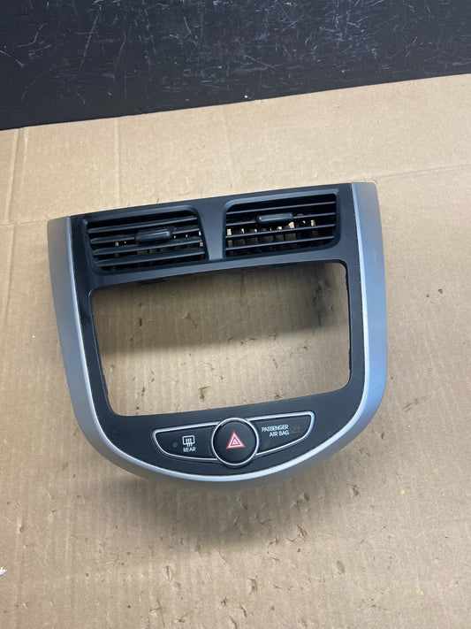 2012 to 2017 Hyundai Accent Center Radio Hazard Air Vent Bezel OEM ab9431 DG0