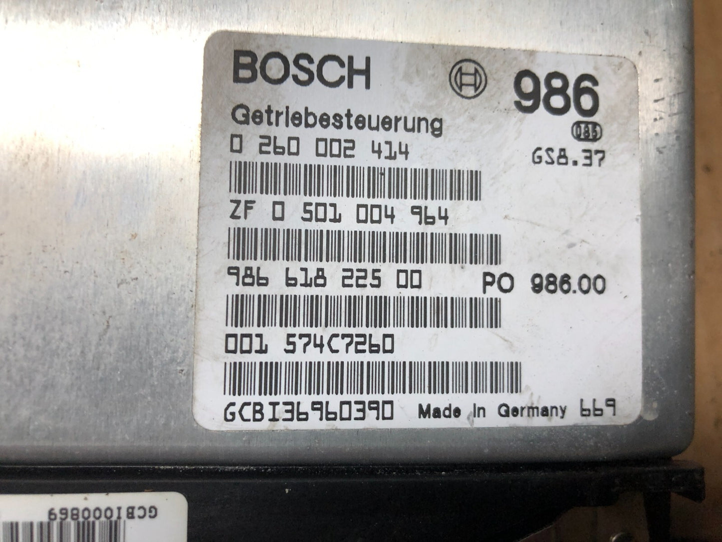 1999 Porsche Boxster 986 TCU Traction Control Module 0260002414 G3147 PS2