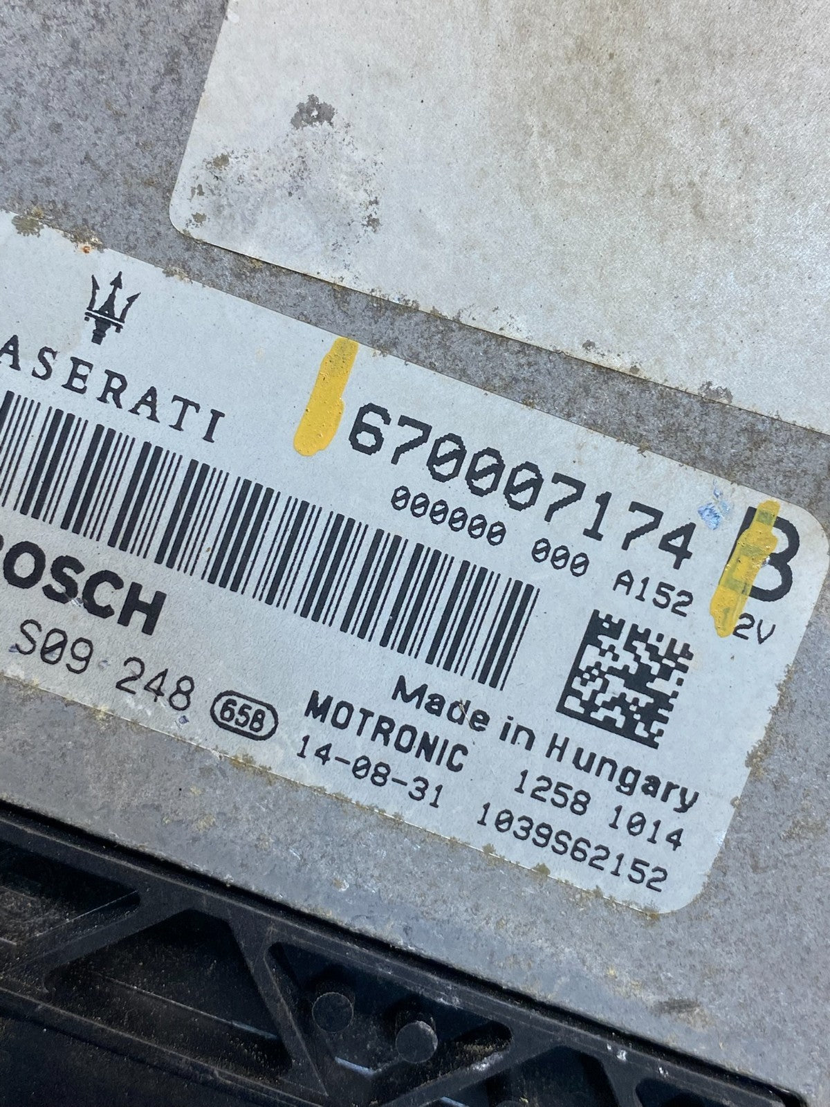 2014-2017 Maserati Ghibli Engine Computer Control Module ECU ECM AI5011 DG2