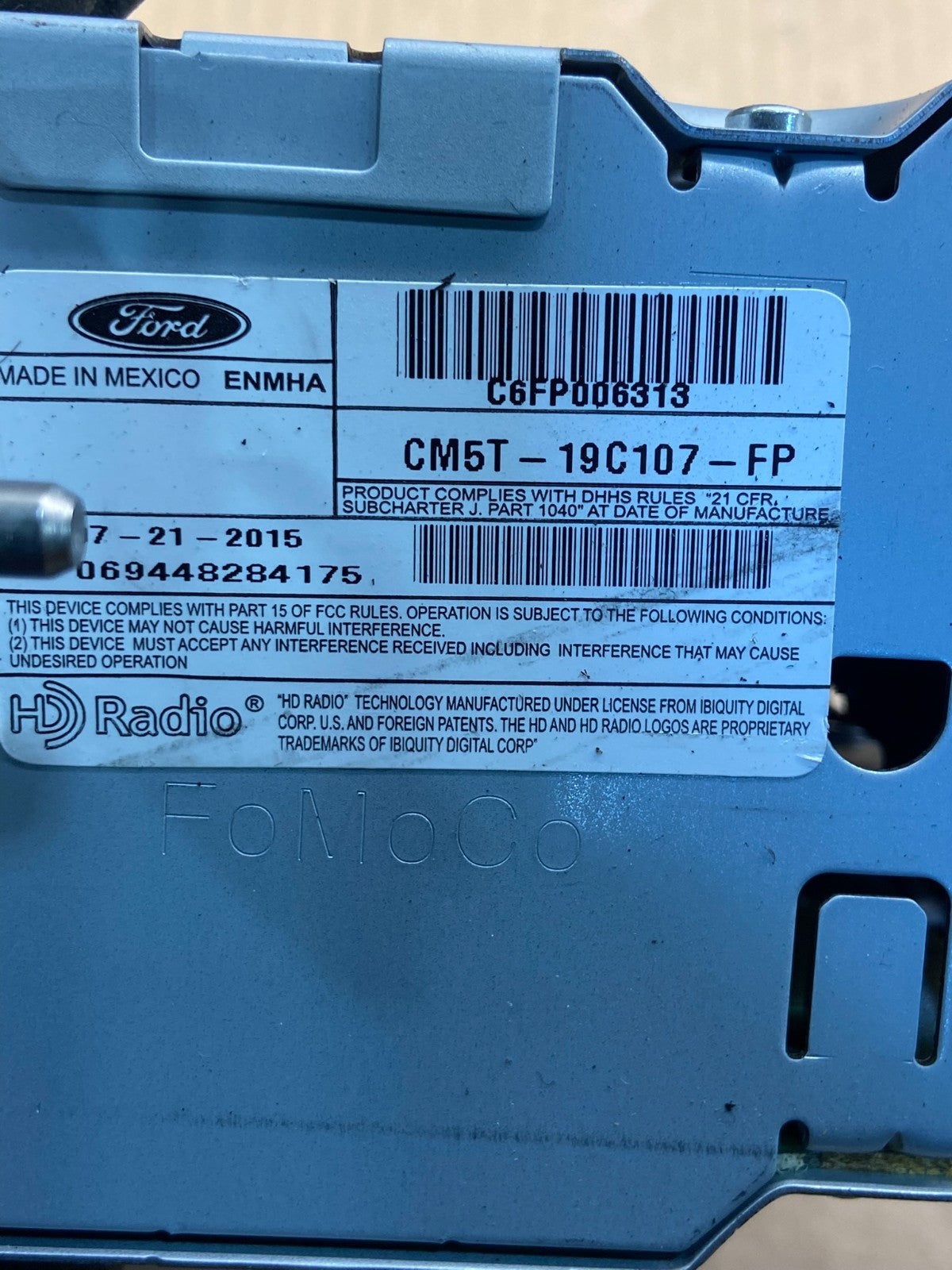 2013 - 2016 Ford C-Max Single CD Player Media AM FM Radio Receiver af9398 DG6