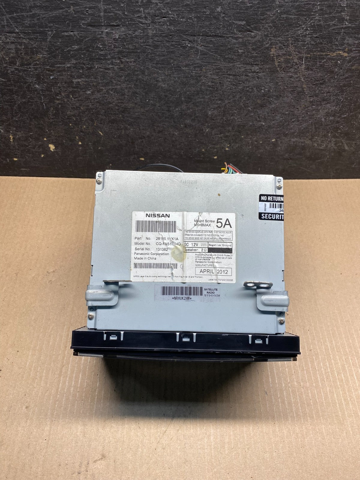 2012 to 2015 Nissan Rogue AM FM XM Radio CD Player Screen Receiver AI5327 DG3