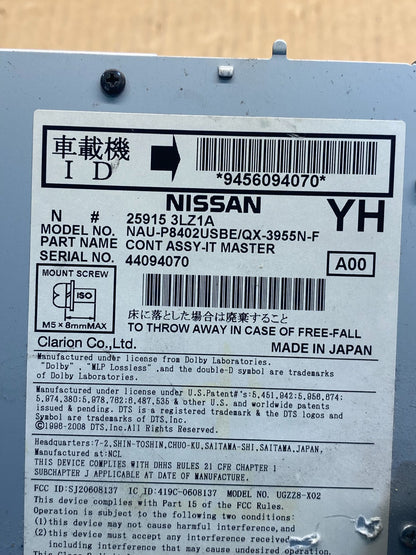 2011 - 2013 Nissan Murano Maxima M35 M37 Radio CD Bose Navigation AG3782 DG6