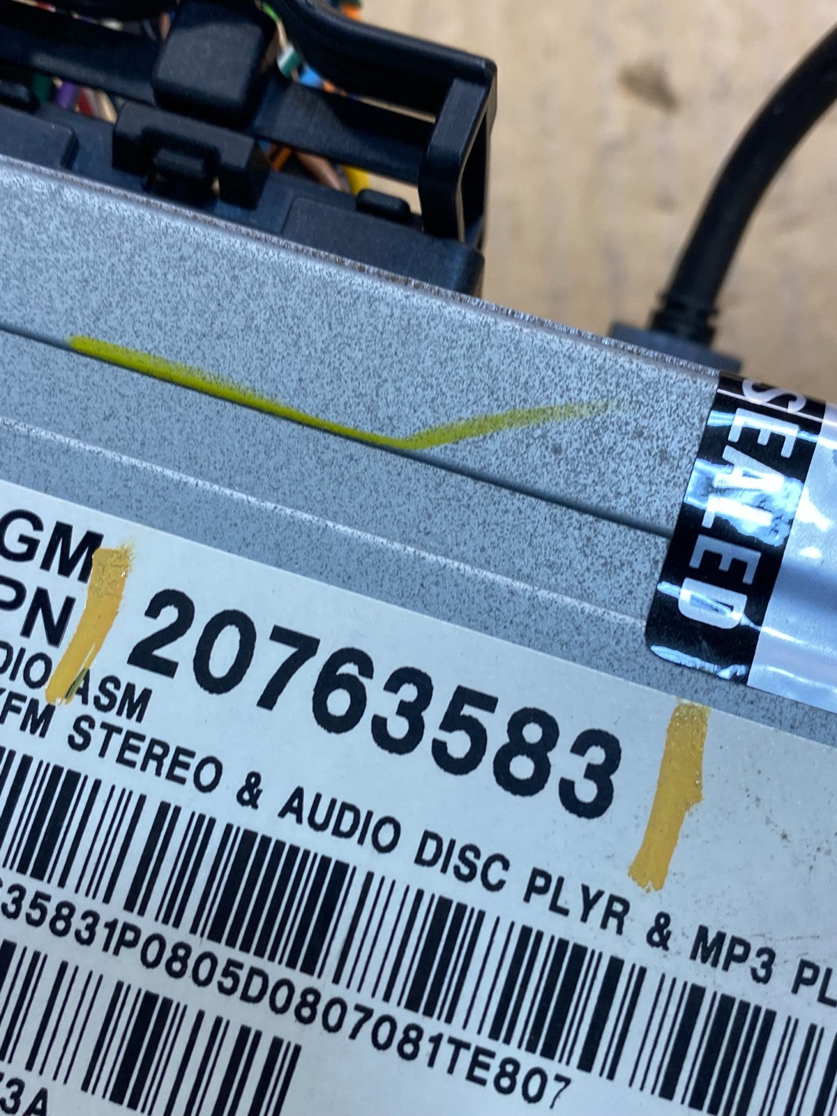 2008-2011 Cadillac CTS Am Fm Cd Player Radio Receiver AI7688 DG5