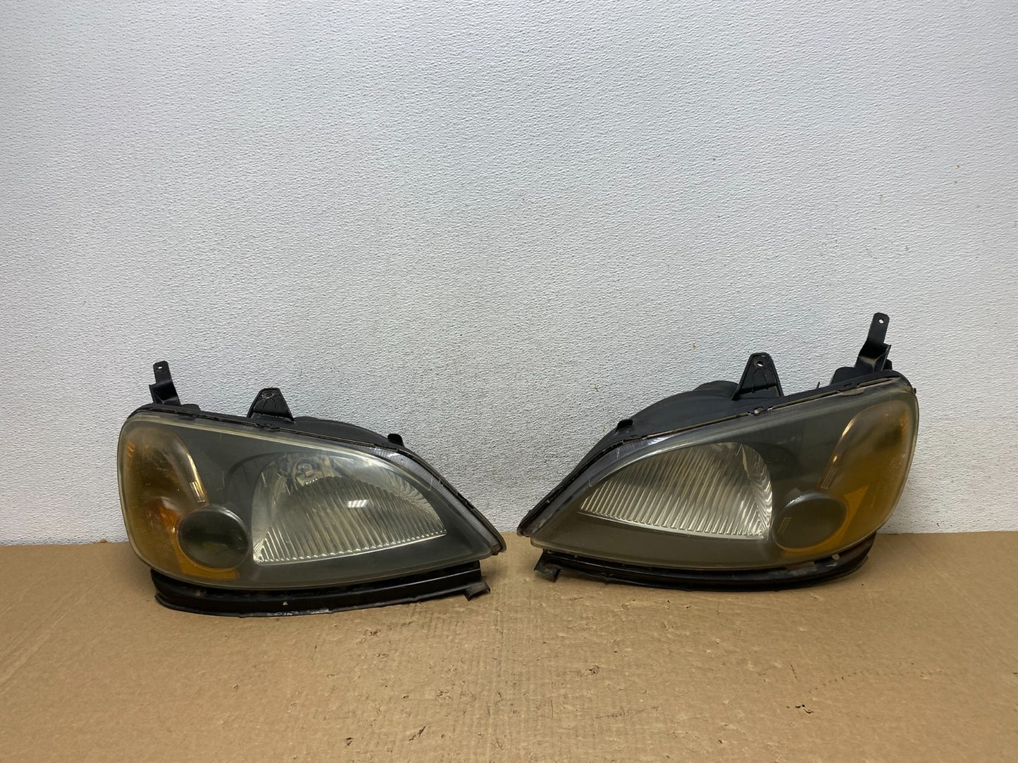 2001 - 2003 Honda Civic Coupe Headlights Halogen Left+Right Side AF7934 DW0