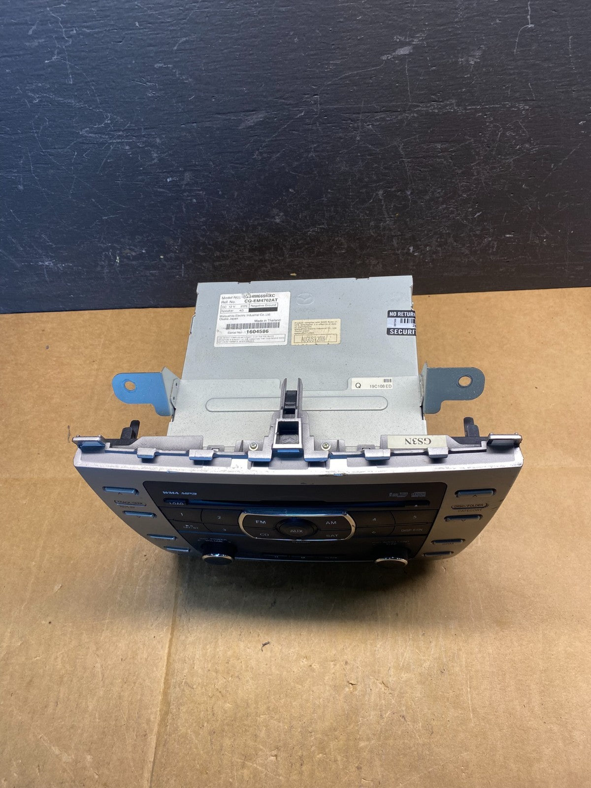 2009 - 2010 Mazda 6 AM FM CD Player Stereo Radio ad3610 DG3