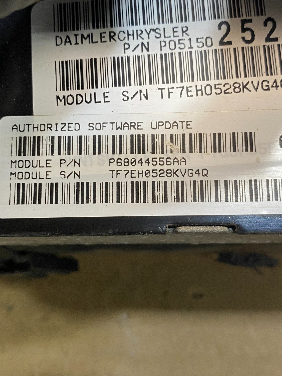 2008 2009 Caravan Town & Country 3.3L Engine Control p68044556aa ECM ad3419 DG2