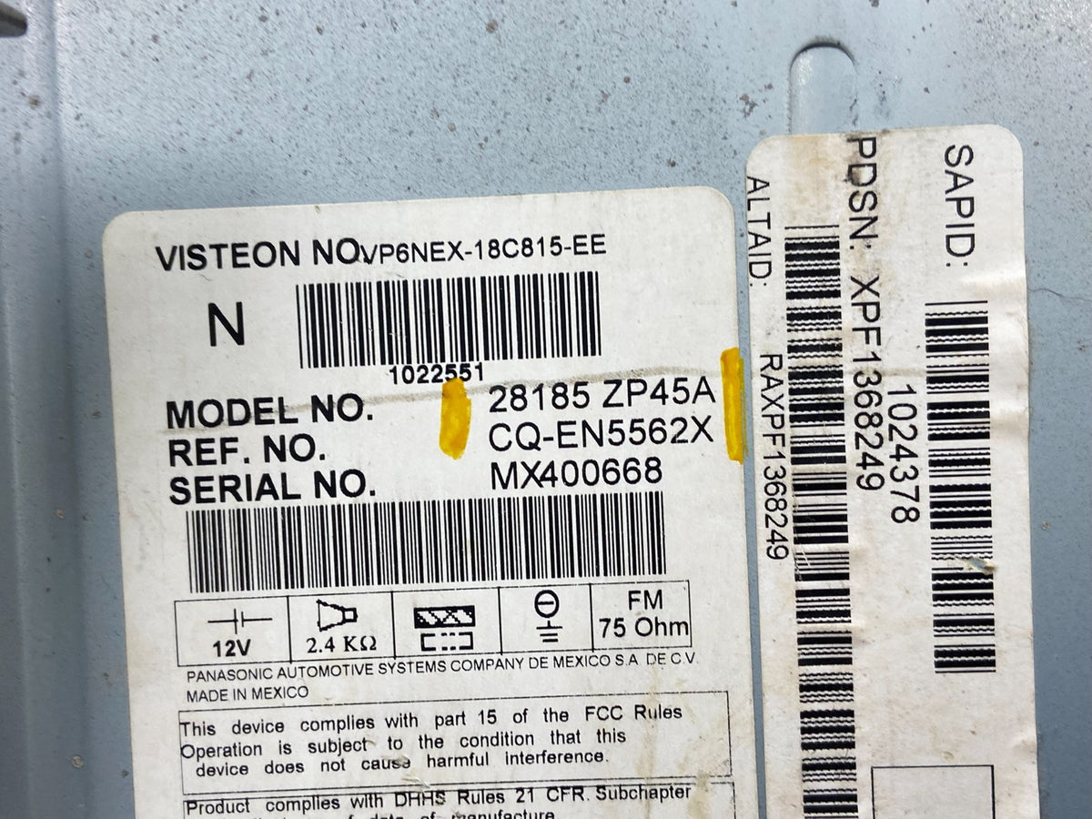 2006 - 2007 Nissan Pathfinder Radio AM/FM Receiver T8351 DG5