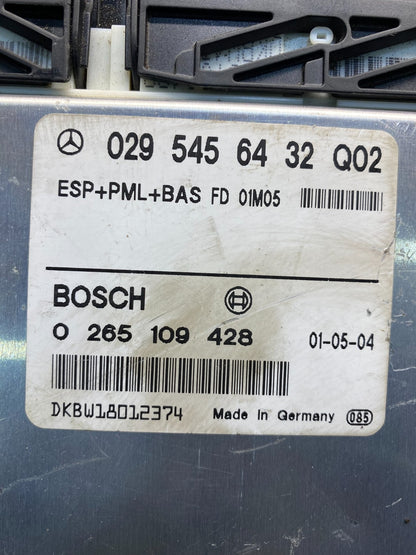 2000 - 2002 Mercedes E E430 ABS ESP Control Module 0295456432 AD3424 DG2