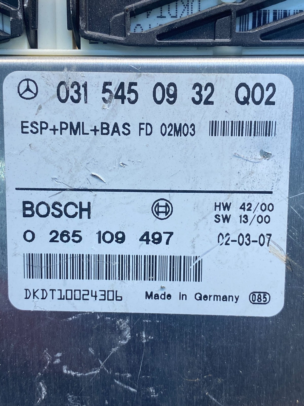 2003 - 2006 Mercedes S430 S500 ABS ESP Control Module Unit AH4889 DG2