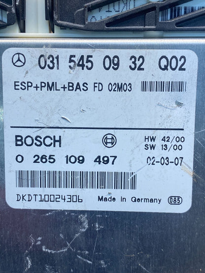 2003 - 2006 Mercedes S430 S500 ABS ESP Control Module Unit AH4889 DG2