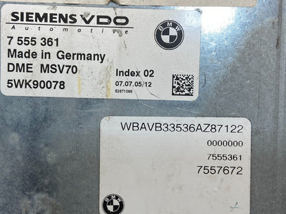 2006 - 2007 BMW 325i 525i ECU ECM Engine Control Module Computer AF9027 DG2