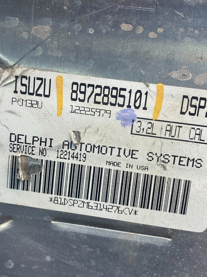 2002 2004 Isuzu Rodeo ECU ECM Engine Control Computer ah4768 DG2