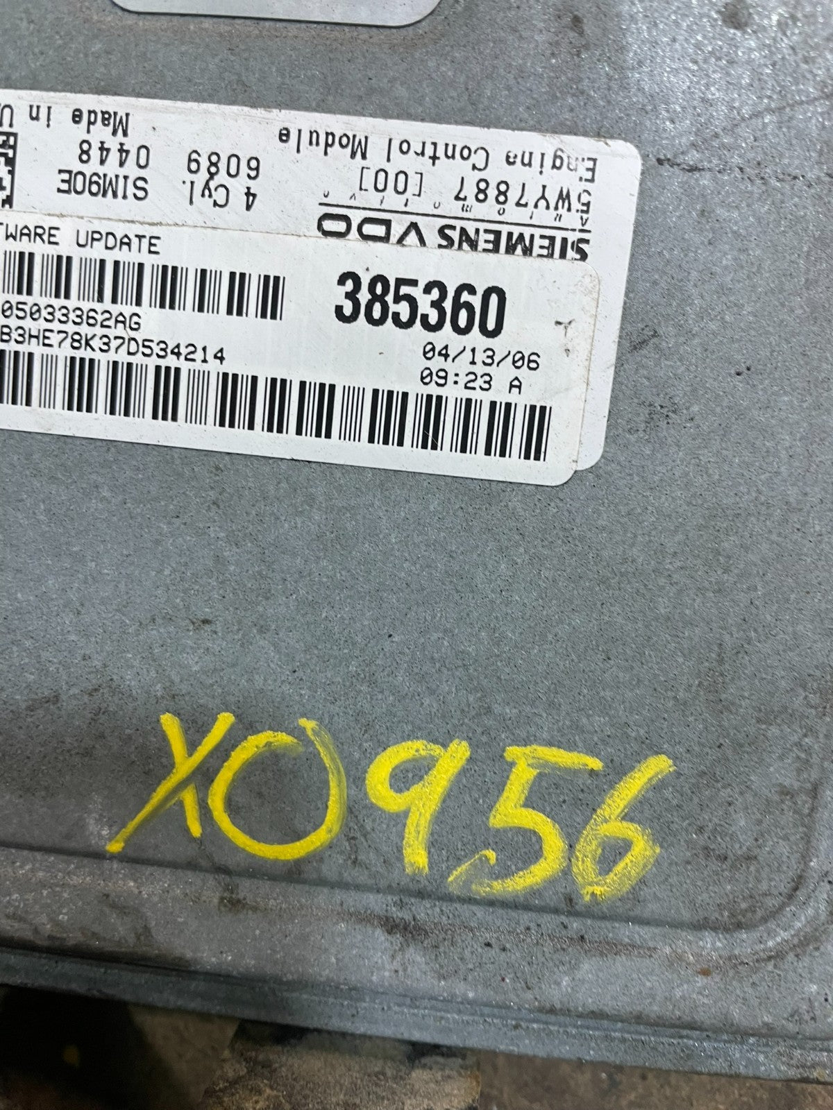 2007 to 2010 Dodge Caliber ECM Engine Computer Module ECU p05033362ag X0956 DG4