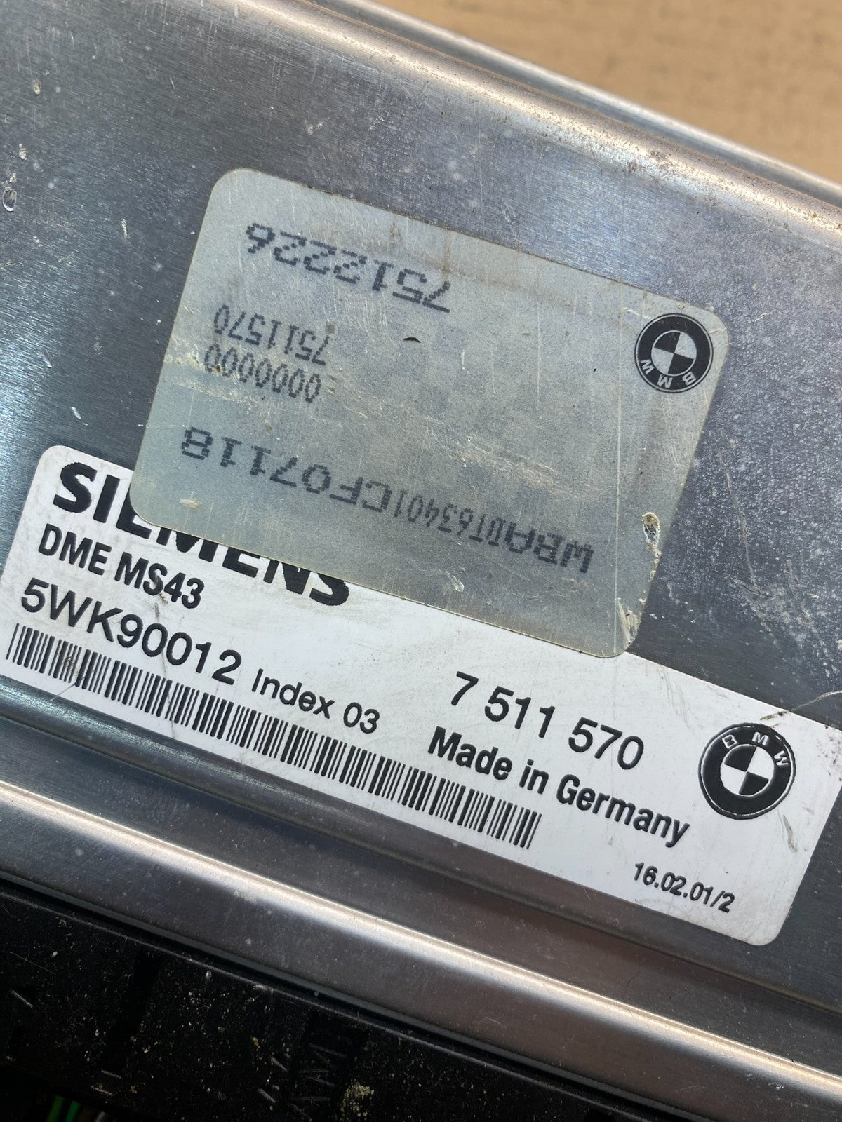 2001 to 2002 BMW X5 ECM ECU Engine Control Computer Module AH9849 DW2