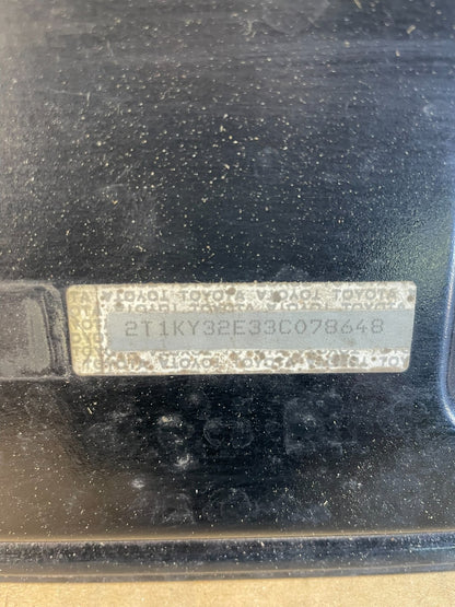 2003 to 2008 Toyota Matrix upper tailgate deck lid spoiler trim ad0083 DG6