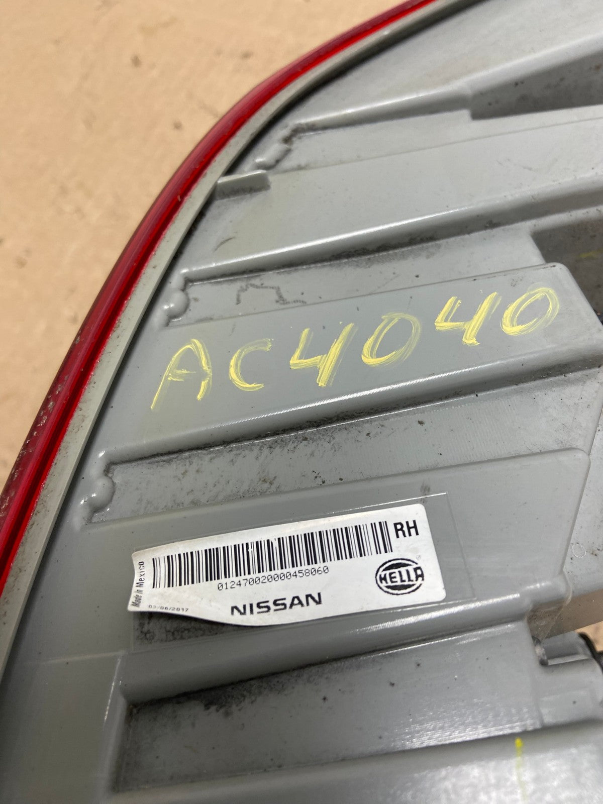 2016 2017 2018 Nissan Sentra Right Passenger RH Side Tail Light Oem AC4040 LK6