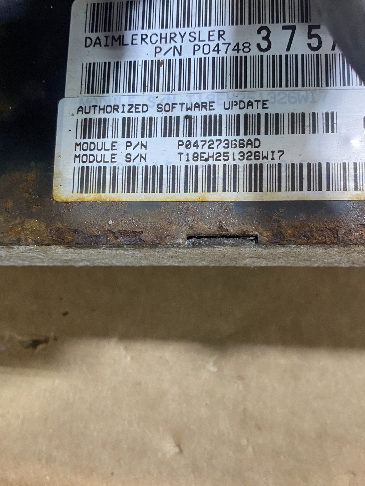 2005 Dodge Caravan 3.8L Engine Computer Module ECU ECM P04727366AD AC8076 DG2