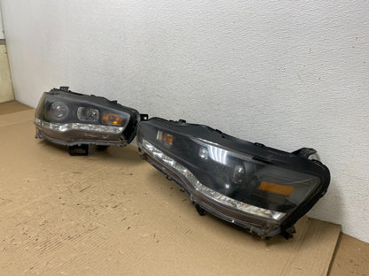 2008 - 2013 Mitsubishi Lancer Left+Right Set LED Black Headlight AE7080 DG1
