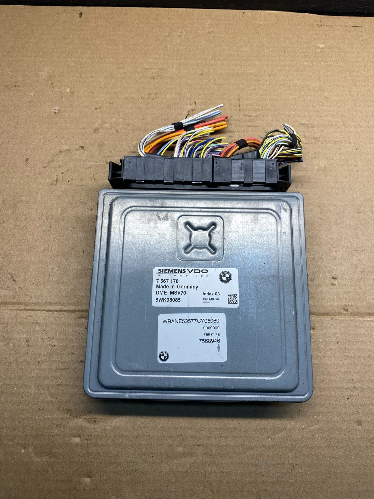 2006-2007 BMW E60 E61 525i 530i ECU ECM Engine Control Module 7567178 AI7527 DW0