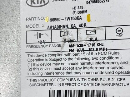 2012 to 2015 Kia Rio Am Fm Cd Player Screen Radio Receiver OEM R2949 DG7