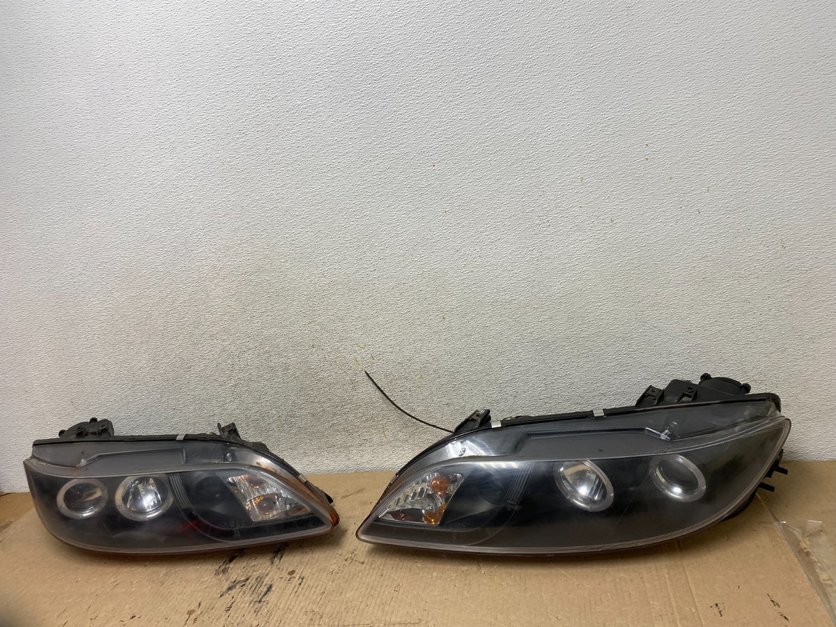 2003 to 2006 Mazda 6 Left+Right Set Side LED Black Headlights ah2081 DG2