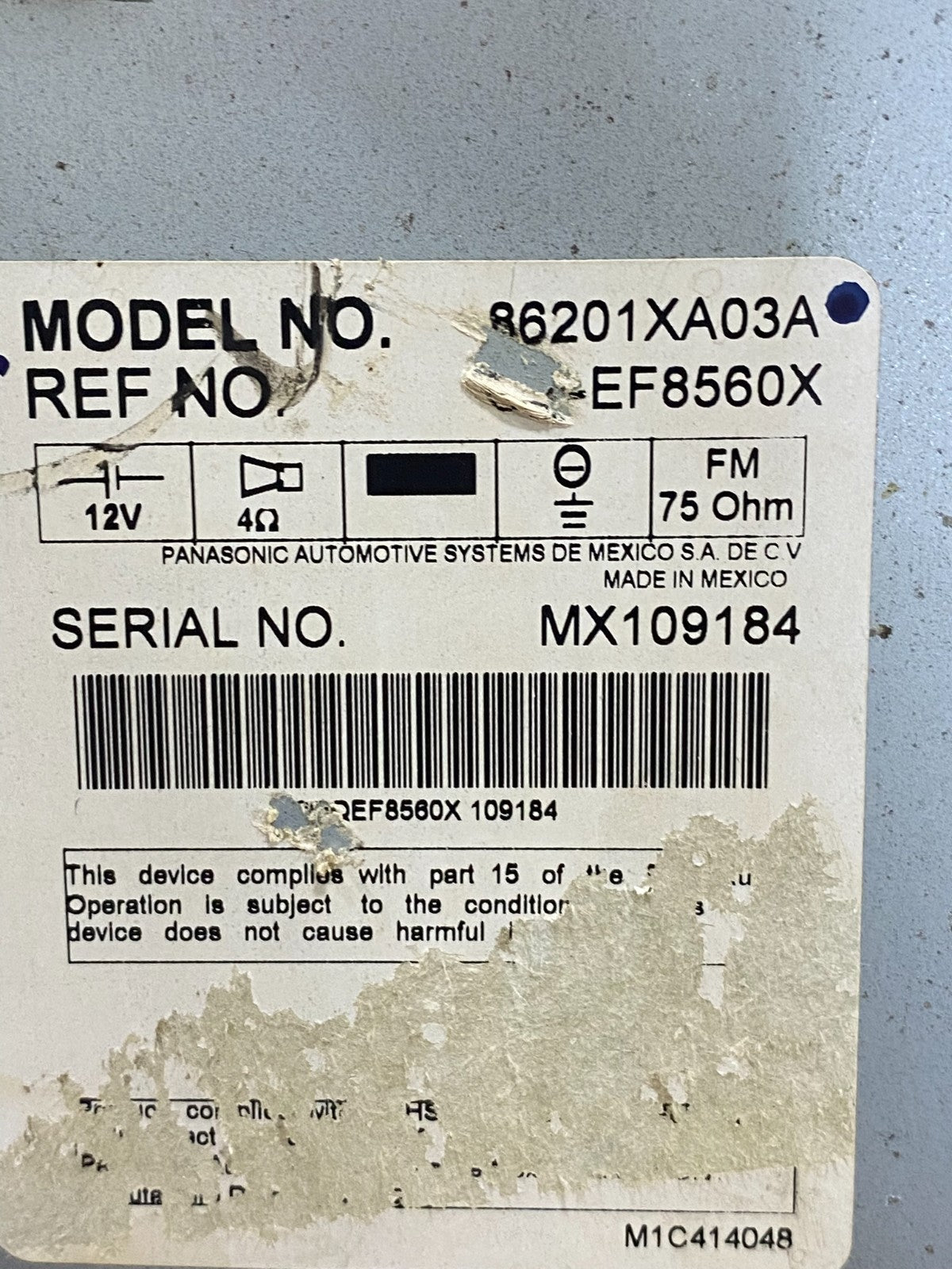 2006 Subaru Tribeca CD Player Radio Receiver Control AG7350 DG6