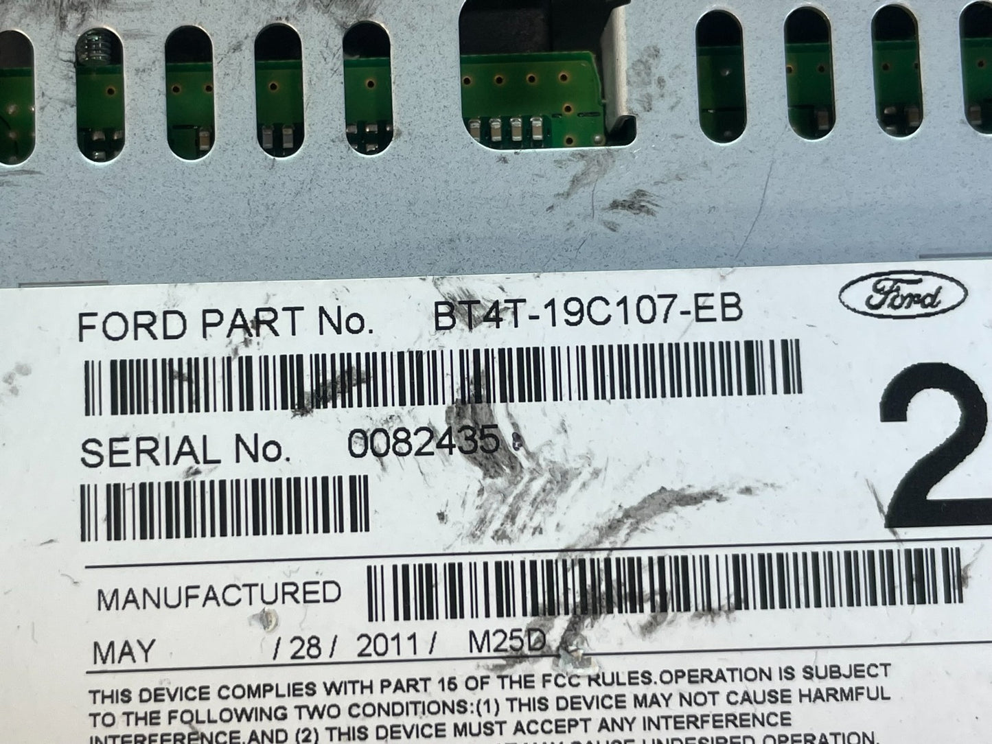 2011 Ford Edge Radio Cd Mechanism Receiver AF5592 DG8