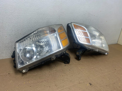 2004 to 2007 Nissan Armada Left+Right Side Set Headlights Oem M4123 DW2