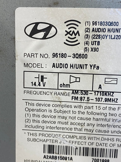 2012 to 2014 Hyundai Sonata Radio CD Player Screen Display AD1735 DG6