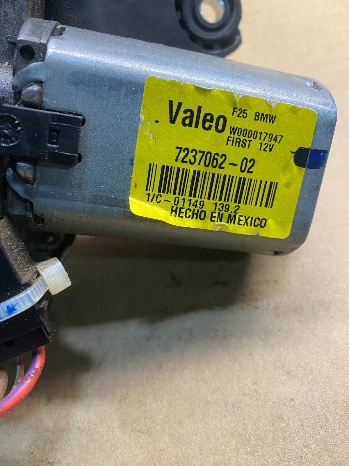 2011 to 2017 BMW X3 Rear Windshield Wiper Motor AD3523 DG6
