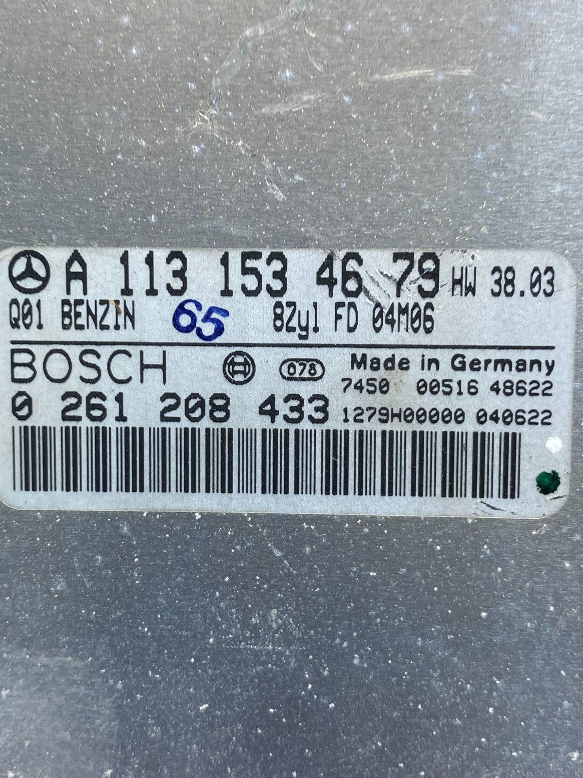 2000 to 2006 Mercedes S430 S500 ECU ECM Engine Control Module Unit AG6214 DG2