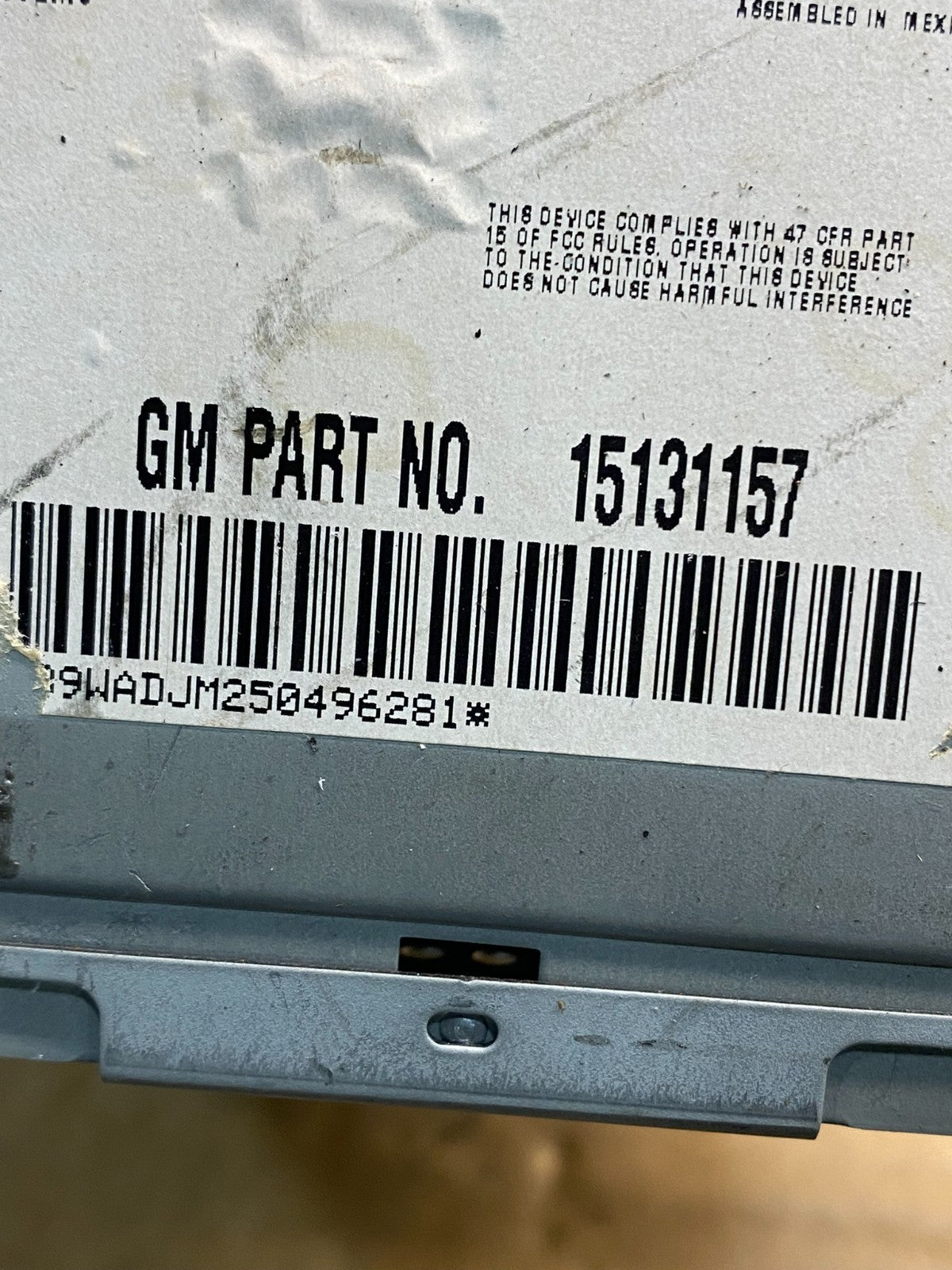 2003-2007 Chevrolet Express GMC Savana Radio AM FM mp3 Aux Input af7833 DG6